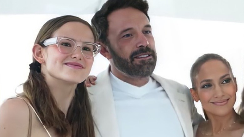 Violet Affleck, Ben Affleck e Jennifer Lopez 