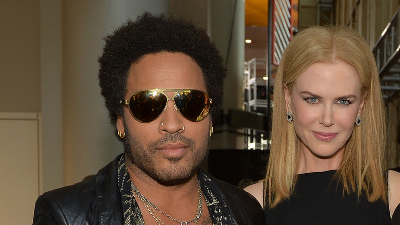 Lenny Kravitz e Nicole Kidman posano a un evento