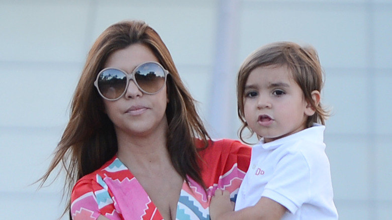 Kourtney Kardashian con Mason Disick