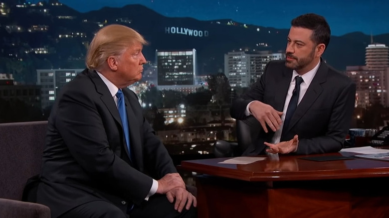 Donald Trump e Jimmy Kimmel si parlano