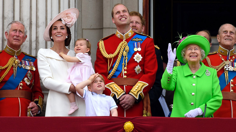 La famiglia reale al Trooping the Colour