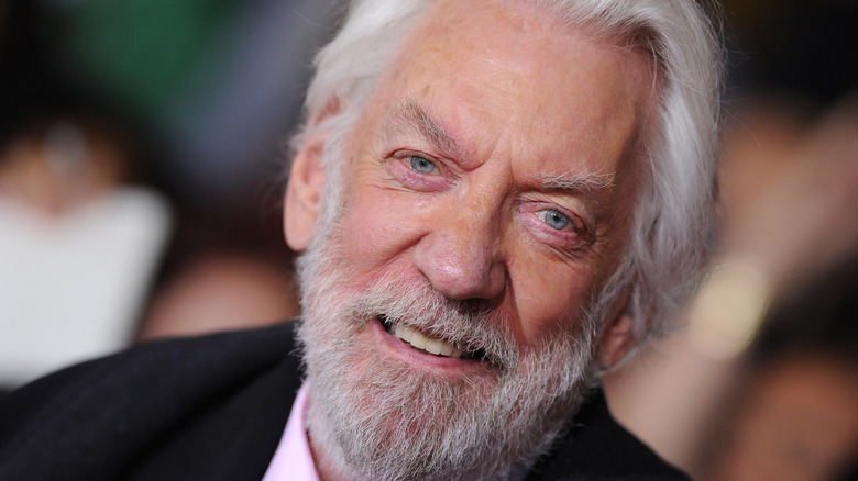 Donald Sutherland in posa ad un evento