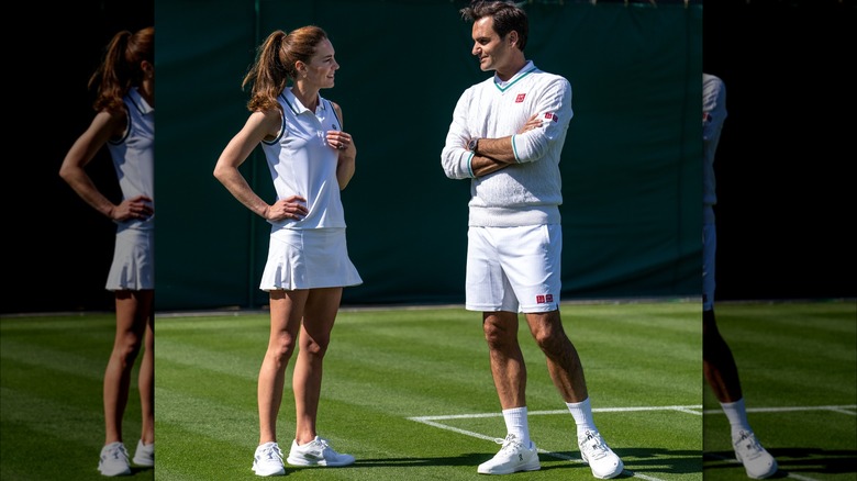 Kate Middleton con Roger Federer