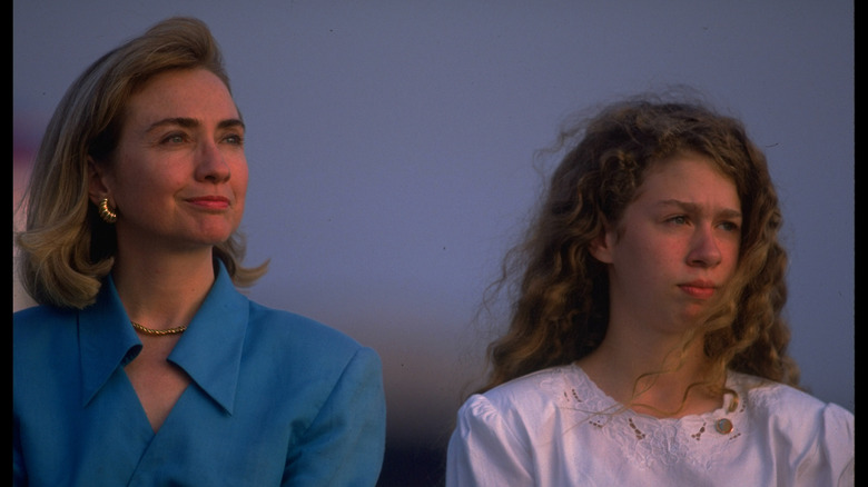 Hillary e Chelsea Clinton negli anni '90