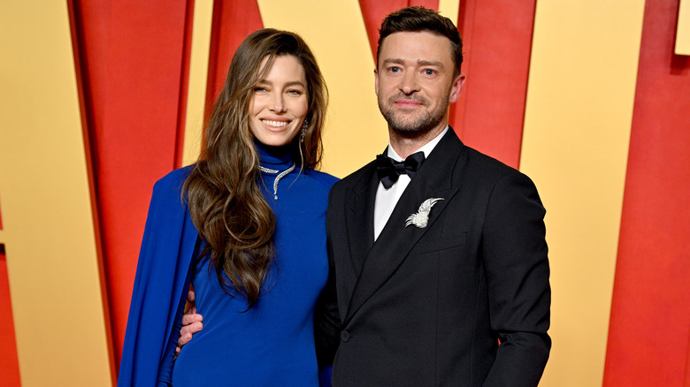 Justin Timberlake e Jessica Biel in abiti formali
