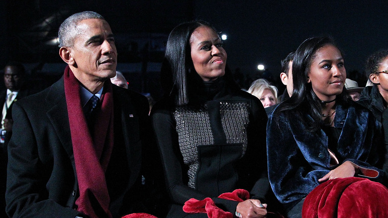 Barack, Michelle e Sasha Obama
