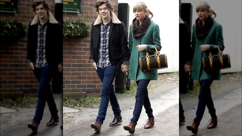 Harry Styles e Taylor Swift camminano, tenendosi per mano