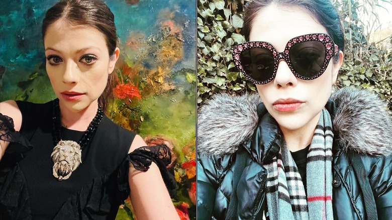 Michelle Trachtenberg con collana a forma di leone