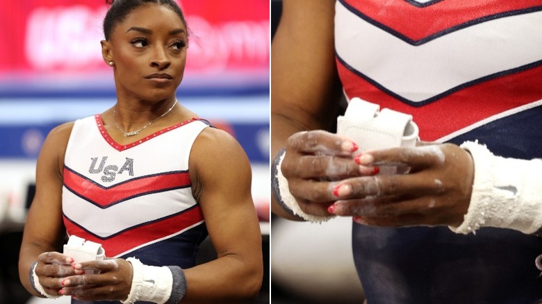 Simone Biles si prepara a competere 