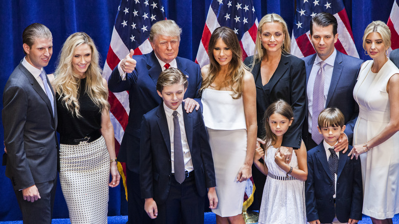 Vanessa Trump con la famiglia Trump