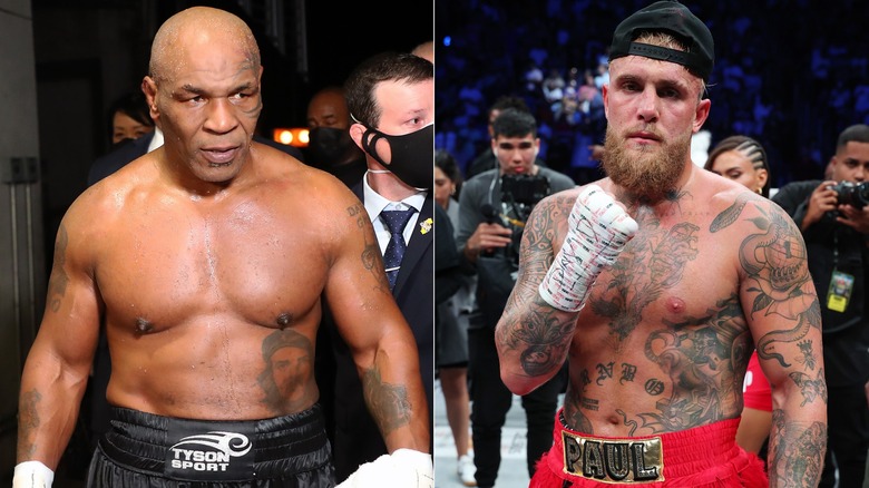 Mike Tyson e Jake Paul, pugili, immagine divisa