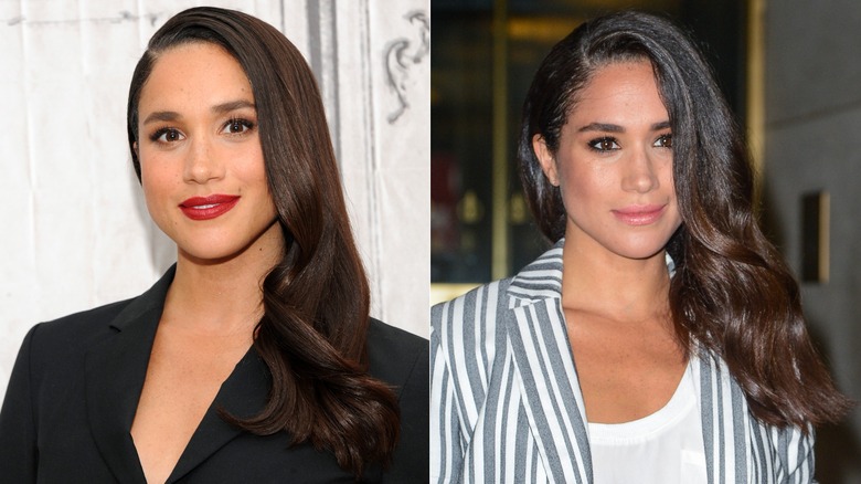 Meghan Markle con i riccioli retrò