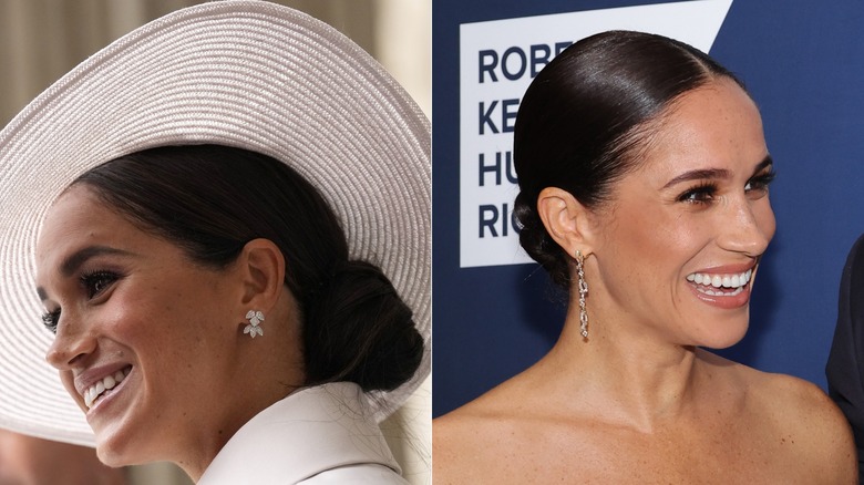 Meghan Markle con chignon basso