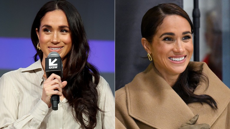 Meghan Markle con il colore dei capelli castani 