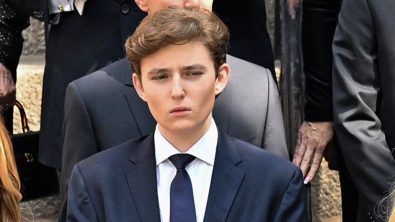 Barron Trump al funerale di Ivana Trump