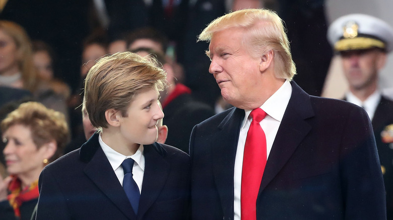 Barron Trump, Donald Trump parla