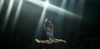 US gymnastics star Simone Biles dazzles in Paris Olympics opening beam routine