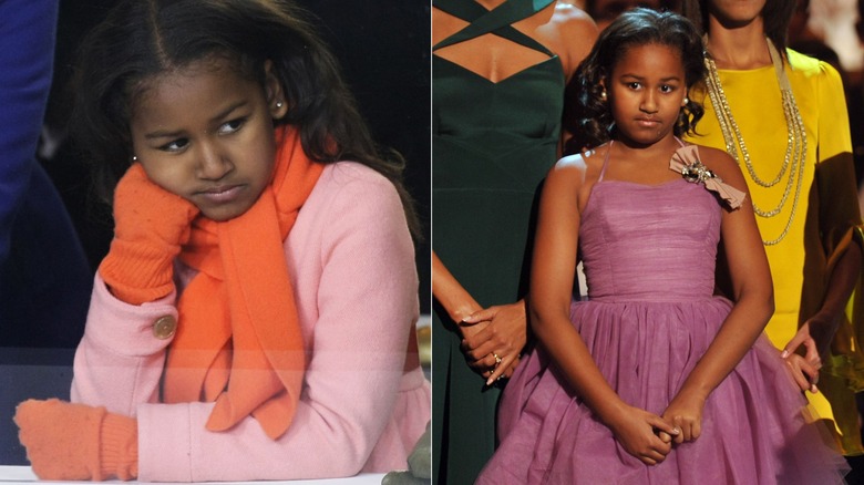 Sasha Obama in rosa