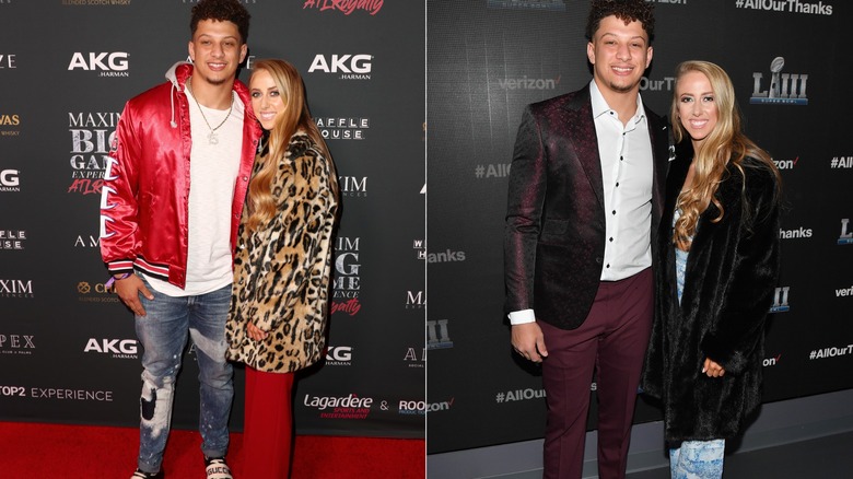 Cappotto da red carpet di Brittany Mahomes