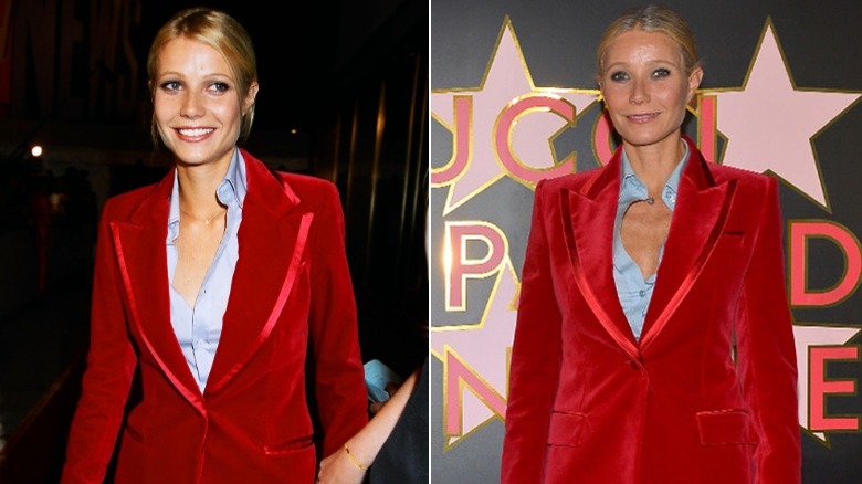 Gwyneth Paltrow in abito di velluto rosso 