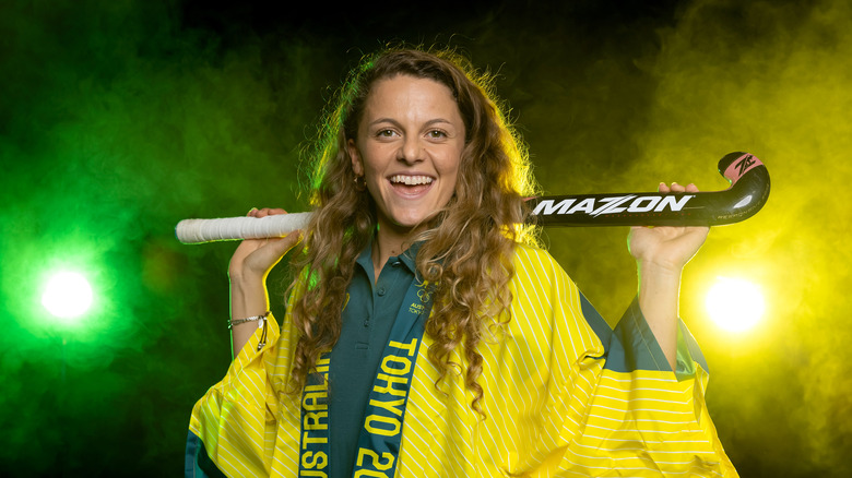 La giocatrice di hockey su prato australiana Rosie Malone alle Olimpiadi del 2020