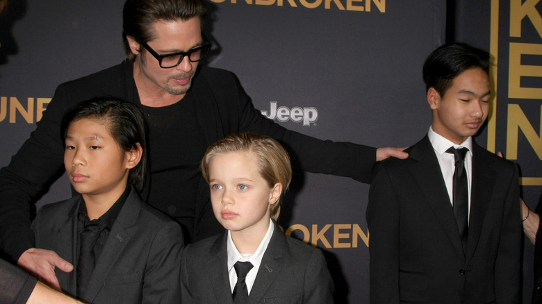 Brad Pitt e i suoi figli