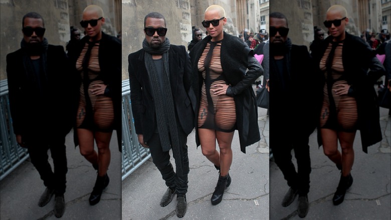 Amber Rose e Kanye West alla settimana della moda di Parigi