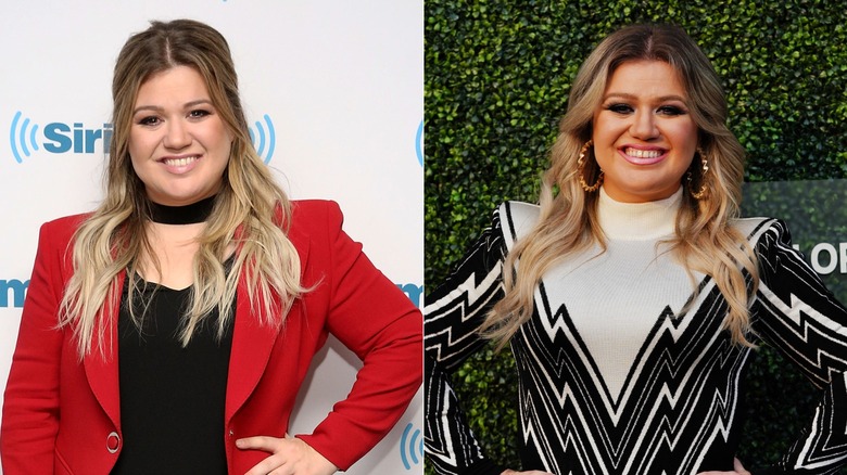 Kelly Clarkson biondo ombré balayage