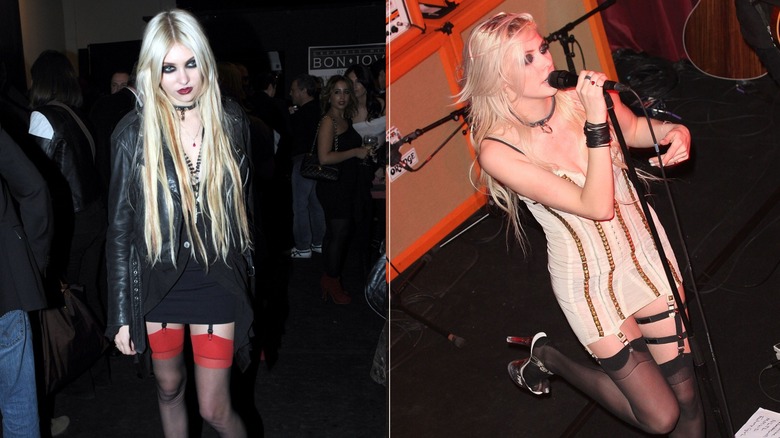 Taylor Momsen con extension per capelli biondi