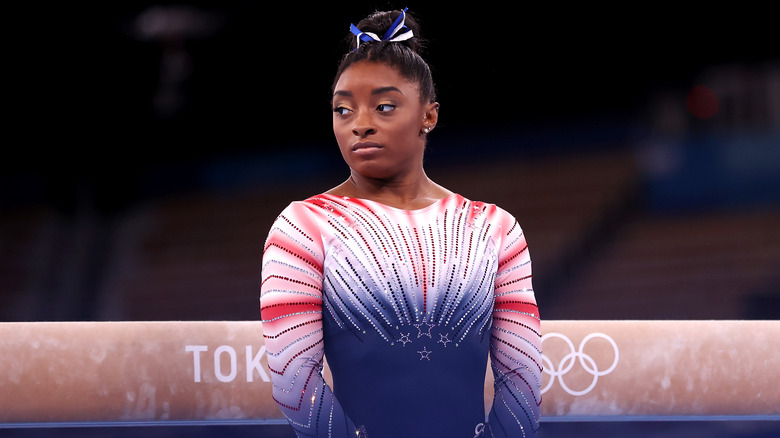 Simone Biles in gara a Tokyo