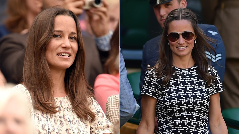 Pippa Middleton con riga in mezzo