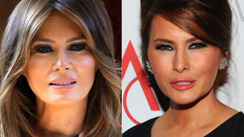 Melania Trump indossa un trucco pesante sugli occhi