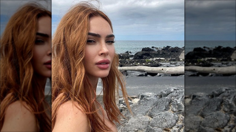 Megan Fox senza trucco in spiaggia