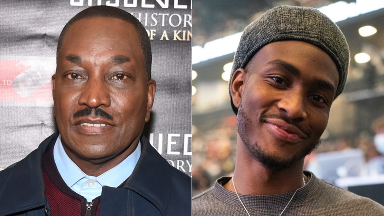 Fianco a fianco di Clifton Powell e figlio