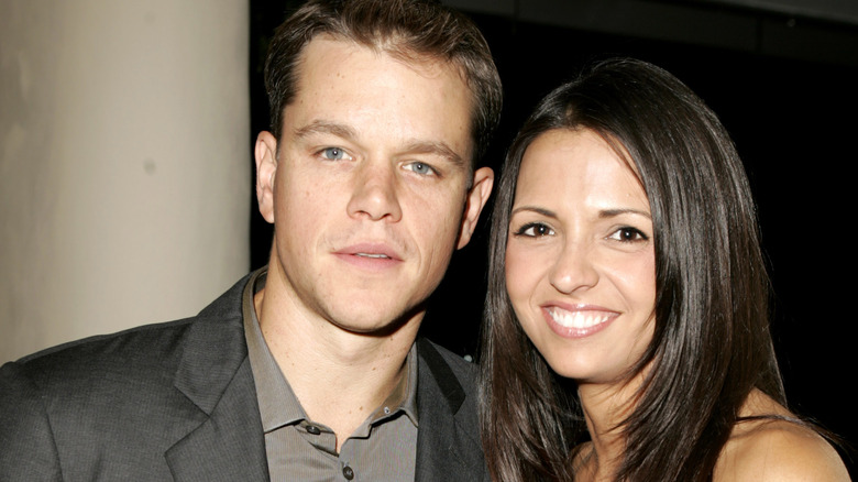 Luciana Barroso e Matt Damon nel 2005