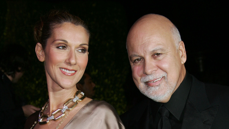 Celine Dion accanto a René Angelil