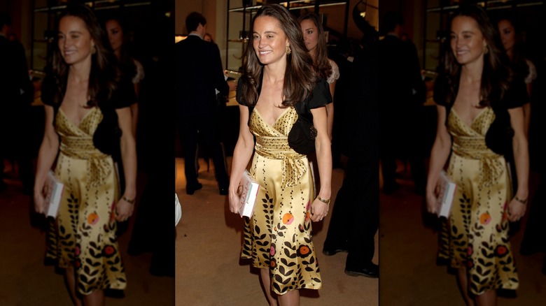 Pippa Middleton in abito dorato