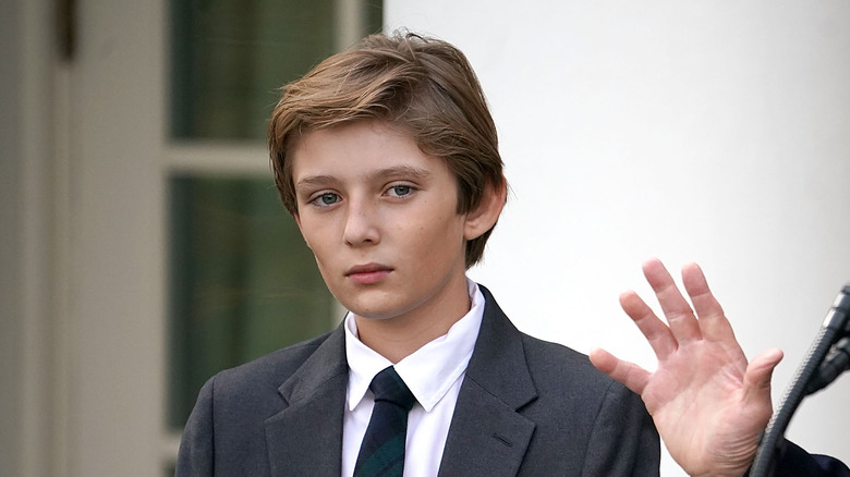 Barron Trump in posa