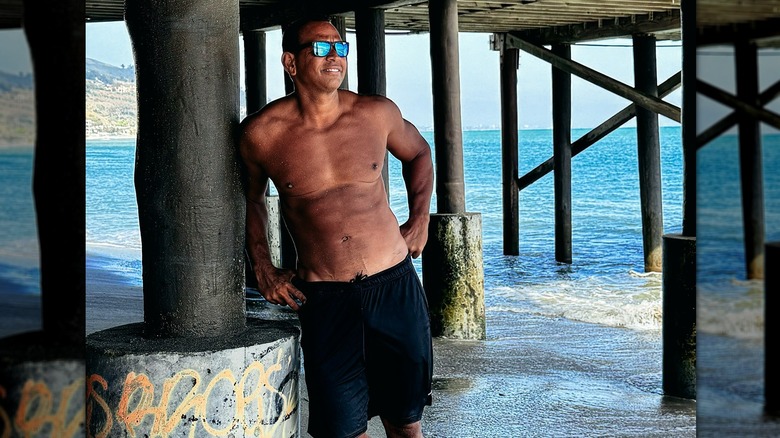 Alex Rodriguez in spiaggia