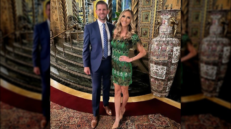 Lara ed Eric Trump in posa