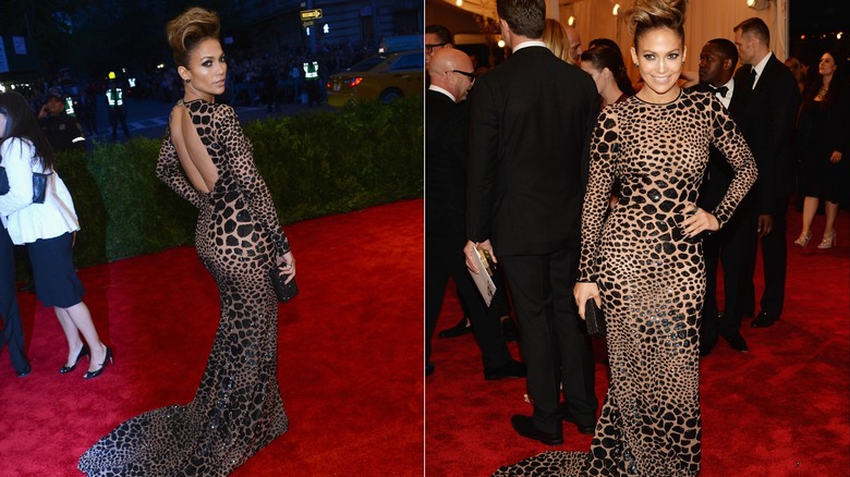 L'abito leopardato di Jennifer Lopez al Met Gala