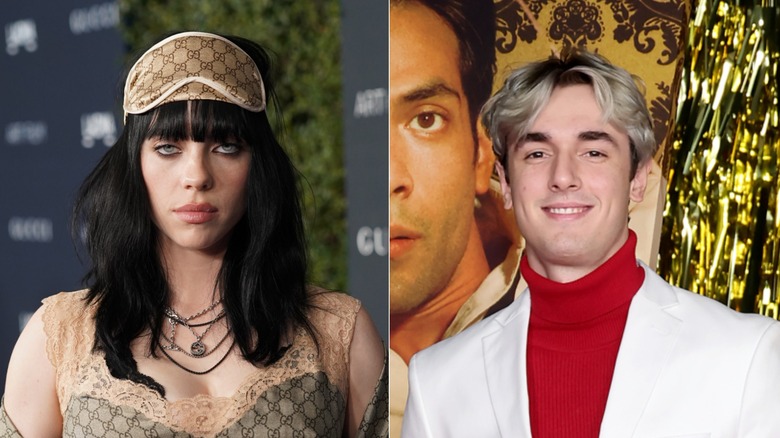 Billie Eilish, a sinistra, e Bryce Hall, a destra