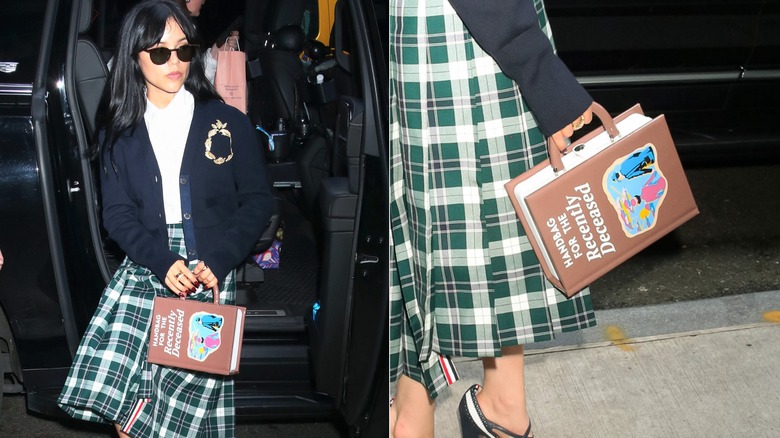 Jenna Ortega con la borsa di Beetlejuice