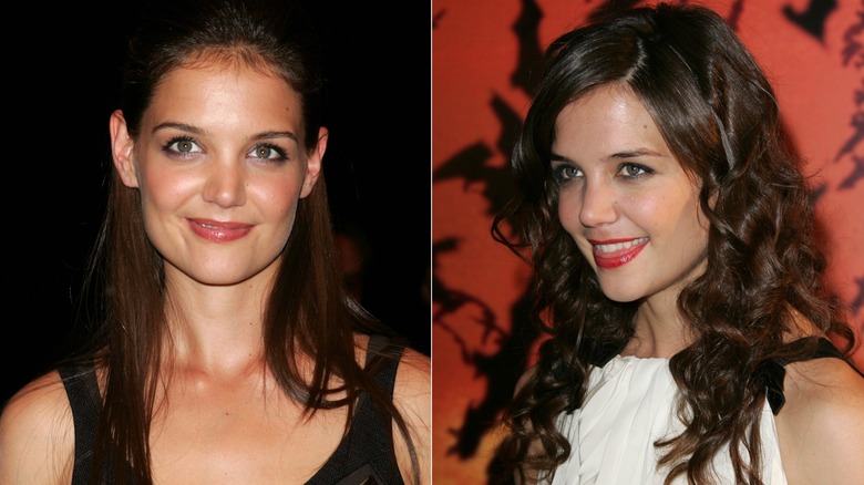 Katie Holmes con lunghi capelli castani