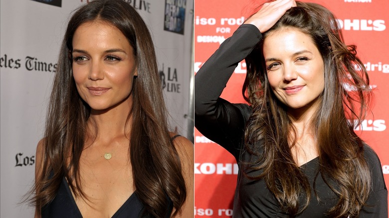 Katie Holmes con i capelli lunghi e lisci