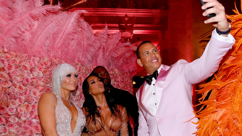 Jennifer Lopez Kim Kardashian Alex Rodriguez selfie Met Gala