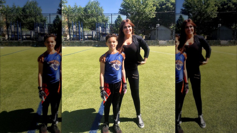 Kimberly Guilfoyle e Ronan Villency alla partita di flag football