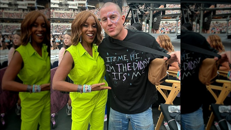 Gayle King e Channing Tatum posano al concerto