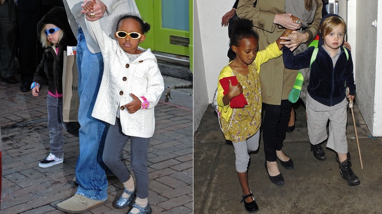 Zahara e Shiloh Jolie-Pitt da bambine