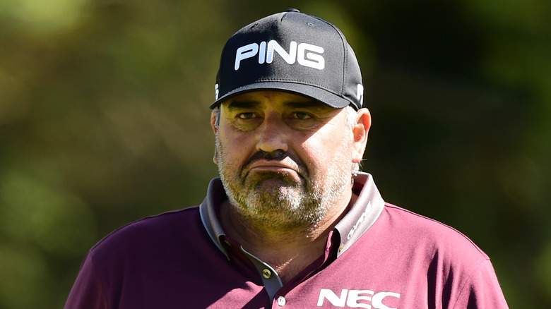 Angel Cabrera indossa un cappello nero